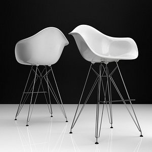 Eames DAR Bar plastic side chairs
