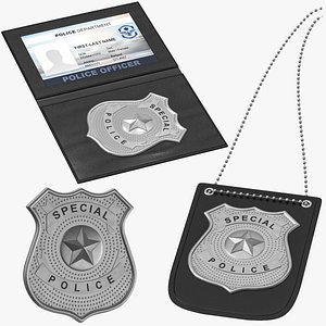 3D Police Badge Collection