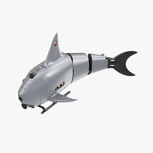 Shark Underwater Drone Rigged for Cinema 4D