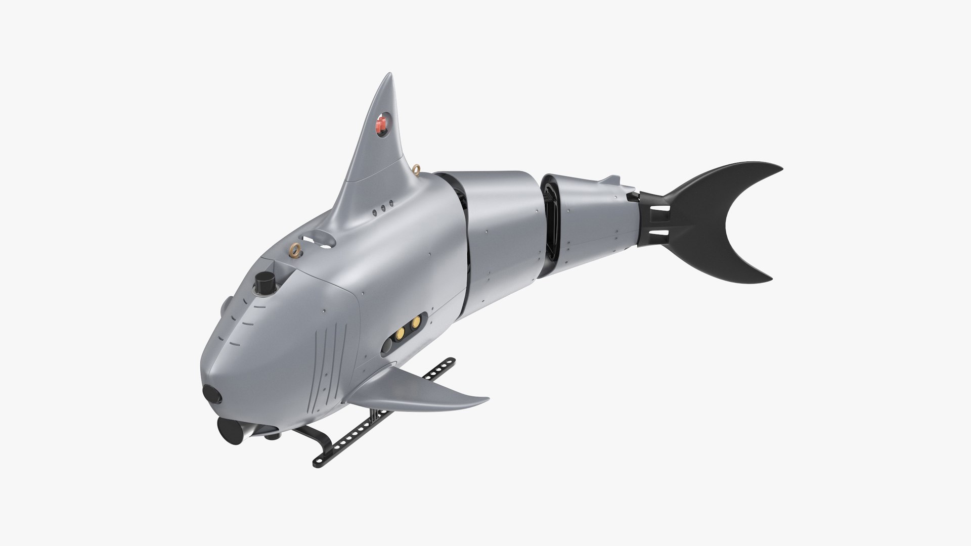 Shark Underwater Drone Rigged for Cinema 4D 3D model preview