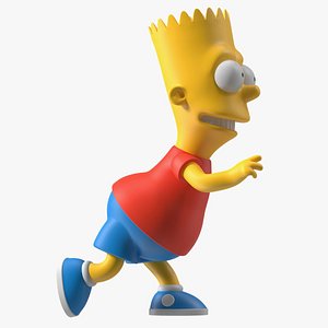 3D Bart Simpson Character Rigged for Maya