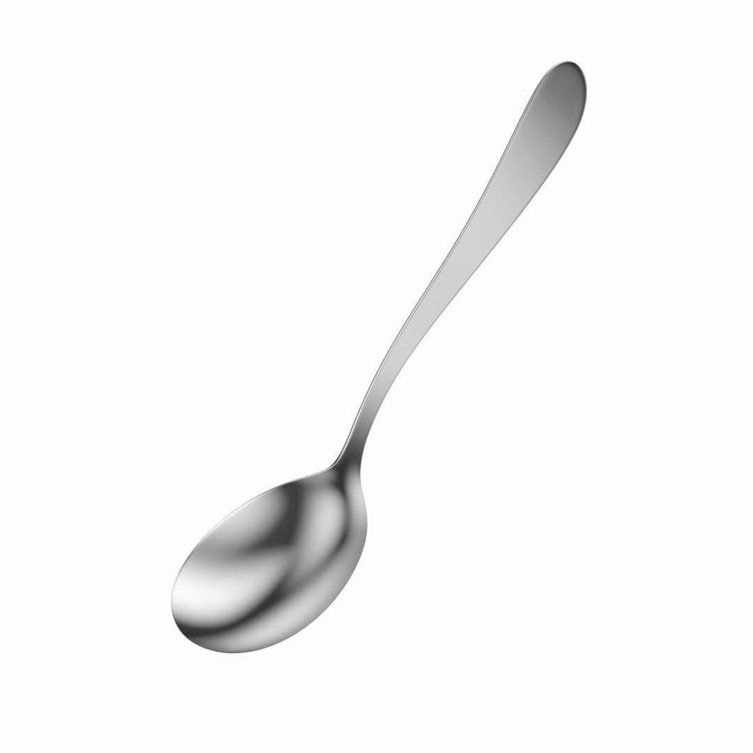 Common cutlery soup spoon 3D model - TurboSquid 1286070