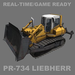 3d liebherr crawler tractor pr