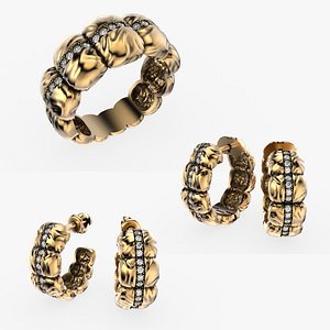 Diamond Down Jacket set 3D Model Collection 3D model