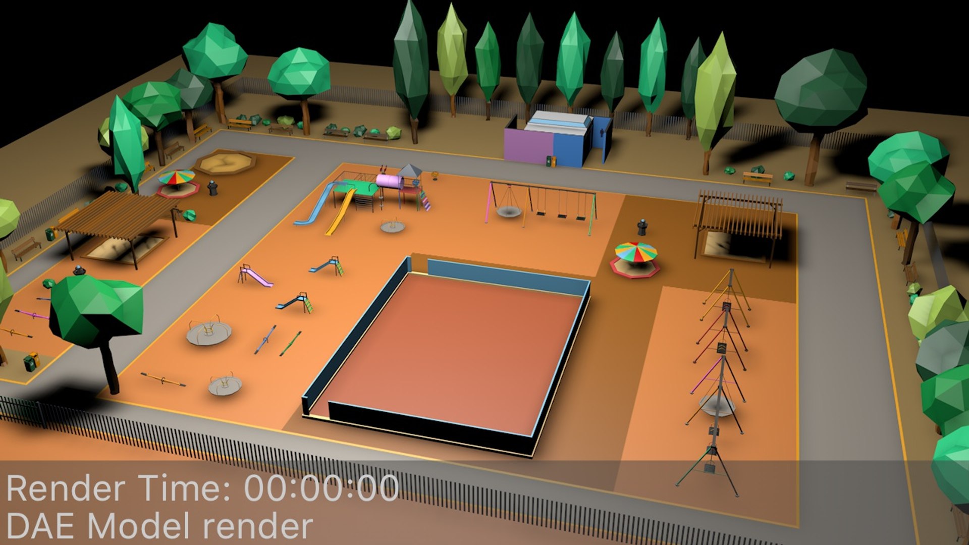 games playground playing 3d model