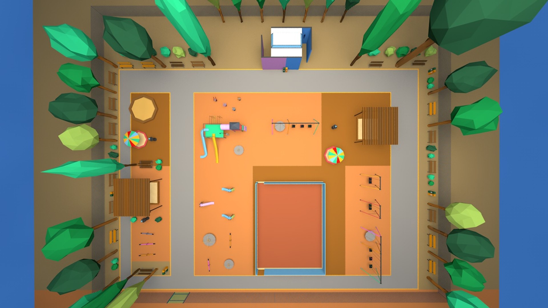 games playground playing 3d model