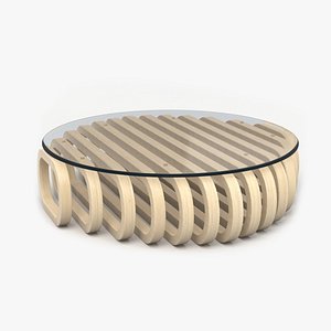 Parametric Coffee Table Glasstop 3D model