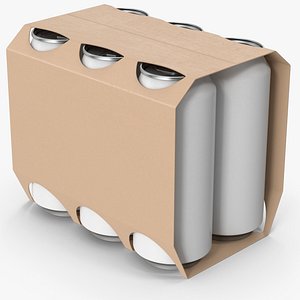 3D Beer Cans In A Package