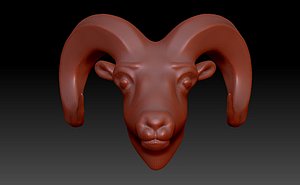 Horned goat 3D model