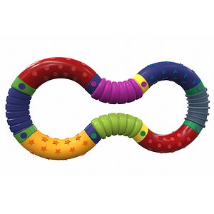 3D Plastic baby toy rattle 3