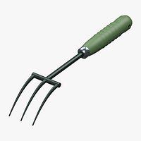 Three Tine Hand Cultivator with Ribbed Grip