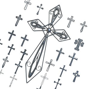 3D 30 Christian cross 3D model Vol 5