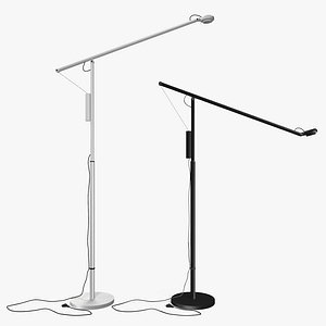Modern Floor Reading Lamp Black