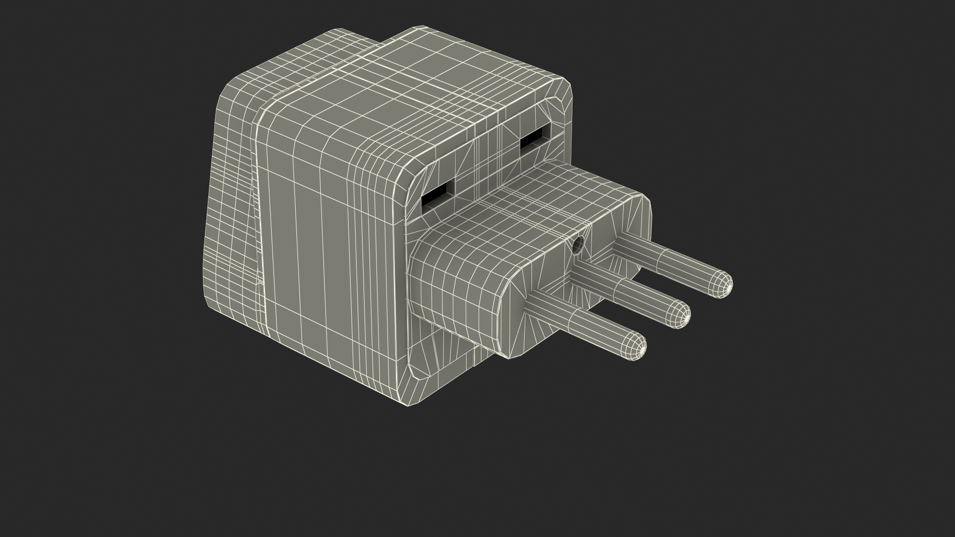 Type L Universal Plug Adapter Black Model TurboSquid 1839181