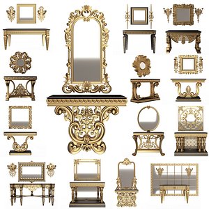 3D Classic Console Table Collection