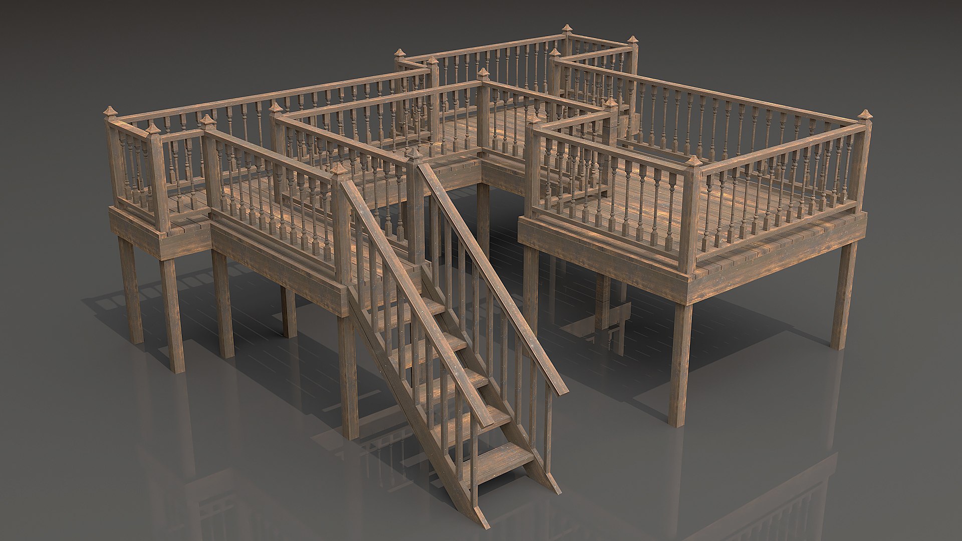 3D Wood Veranda 1 - TurboSquid 2135973