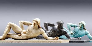 Lying Wounded Warrior Sculpture 3D model