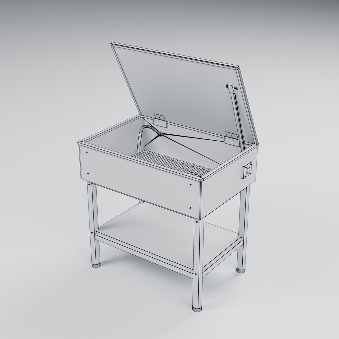Open Parts Washer with Pinned Lid and Supported Washing Hose 3D model https://p.turbosquid.com/ts-thumb/dL/tVT6Uz/br/06_wireframe/jpg/1791868773/1920x1080/fit_q87/7cbb6b06c43895a8260730e992dfef21dc44c69b/06_wireframe.jpg