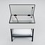 Open Parts Washer with Pinned Lid and Supported Washing Hose