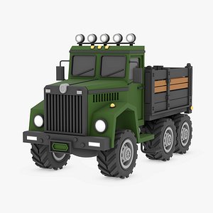 Cartoon Truck 02 3D model