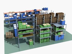 3D rack boxes model