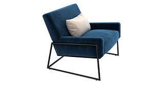 3D Article Regis Cascadia Blue Lounge Chair model