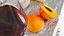 Wine Serving Set with Brie Cheese and Apricot Slices