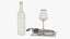 Wine Serving Set with Brie Cheese and Apricot Slices