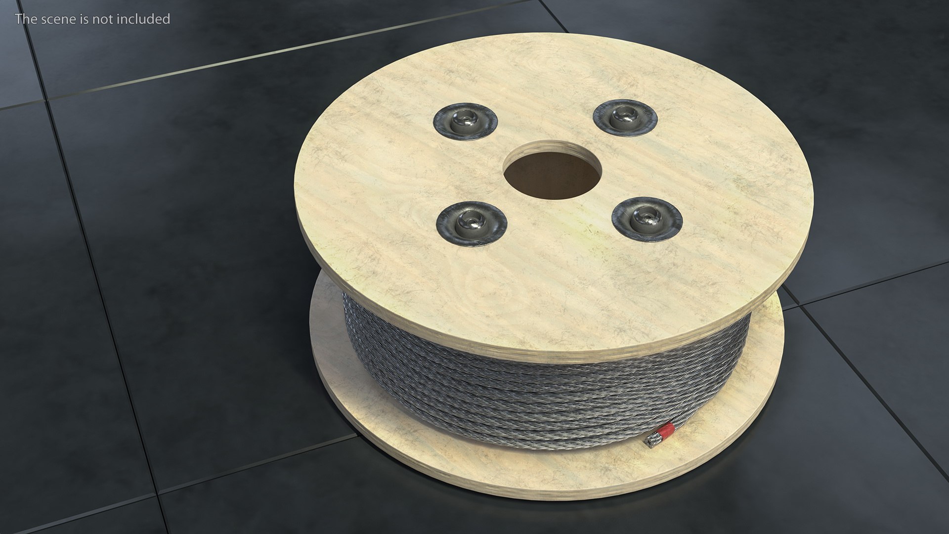 3D Srawl Warp Steel Rope Wooden Coil Model - TurboSquid 2051141