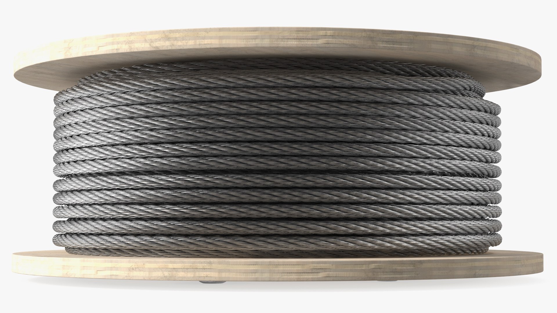 3D Srawl Warp Steel Rope Wooden Coil Model - TurboSquid 2051141