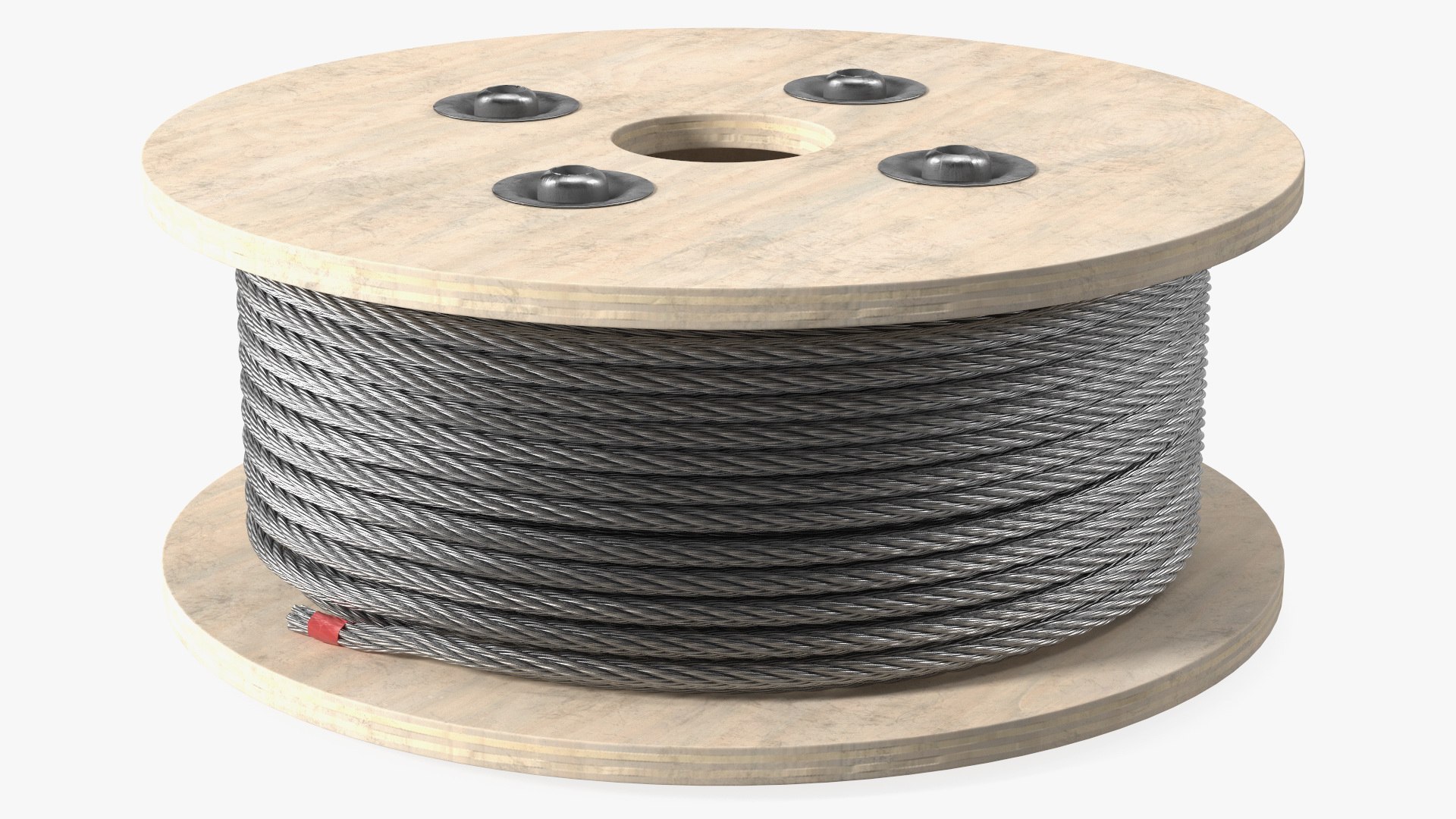 3D Srawl Warp Steel Rope Wooden Coil Model - TurboSquid 2051141