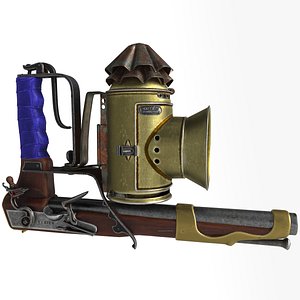 3D flintlock pistol model