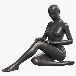 3D Mannequin Female 001 Pose 14