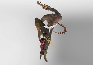 harlequin girl savage 3D model