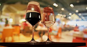 3d wine glasses glassware model