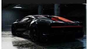3D model Bugatti Chiron super sports 300 Free 3D model