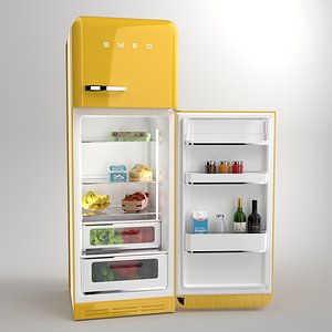 Smeg Fridge Yellow