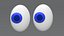 Olhos Emoji Azul
