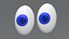Olhos Emoji Azul