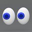 Olhos Emoji Azul
