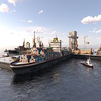 Shipping Port Industrial Harbour