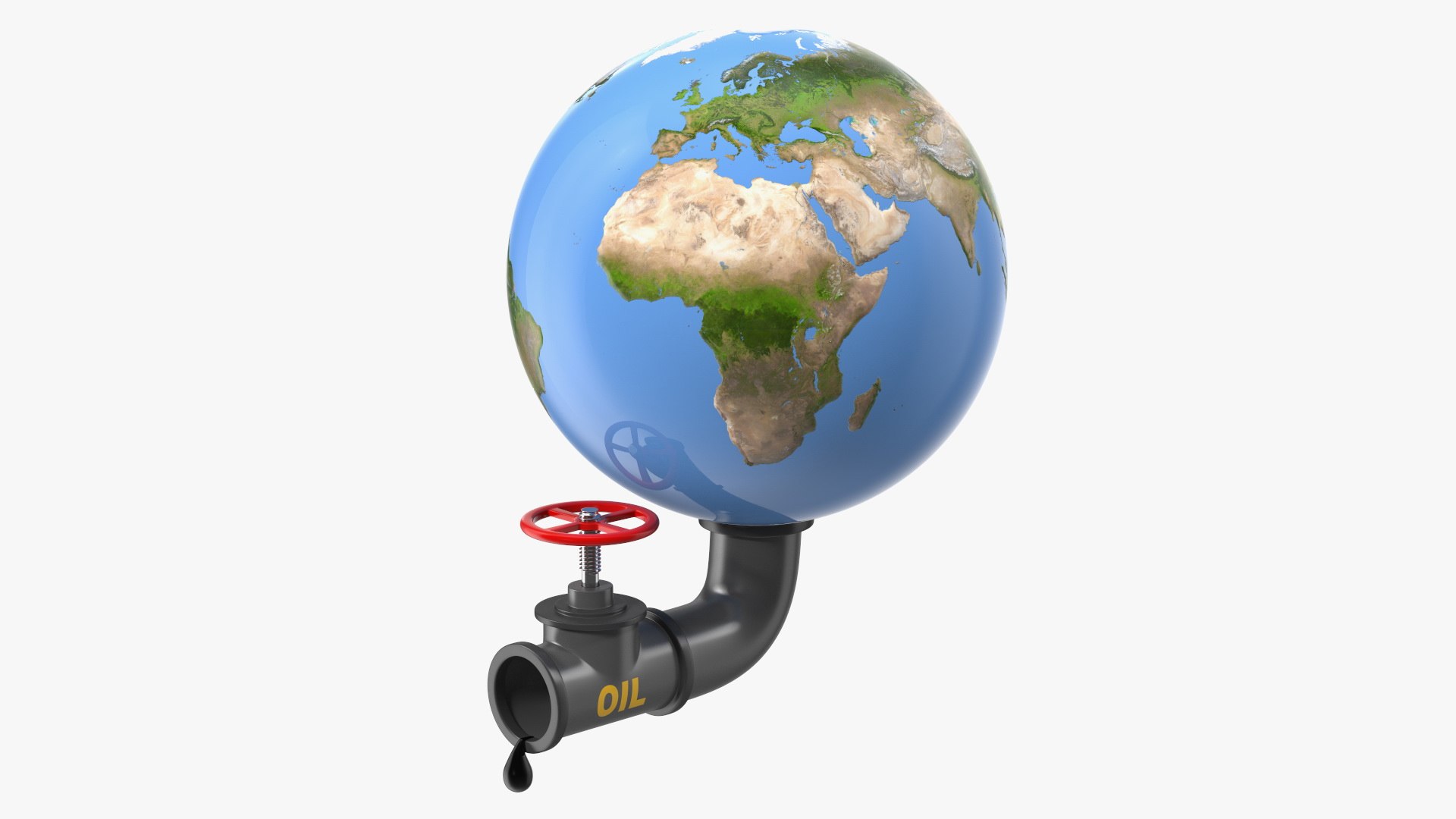 Earth Stylized Oil Tube 3D model preview