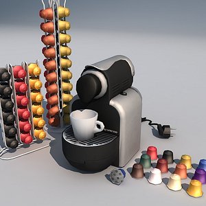 3dsmax espresso machine 01 coffee
