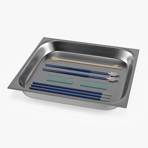 Gynecological Cytology Sampling Kit on Stainless Tray