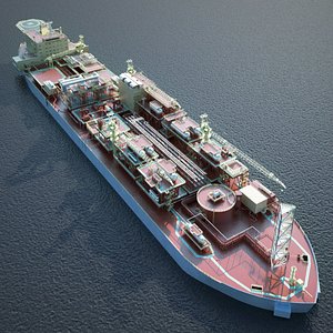 fpso floating production 3d model