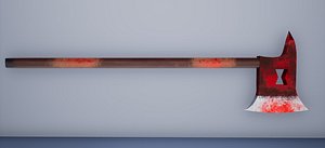 3D axe firefighter blood