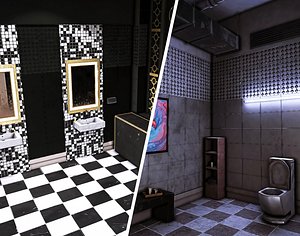 3D interior wc 1 scene