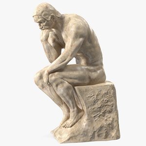 The Thinker Statue Marble 3D model