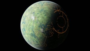 8K Fictional  Megacity Planet 4 3D