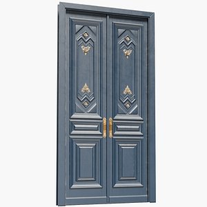 Exterior Entrance Front Door Blue Wood